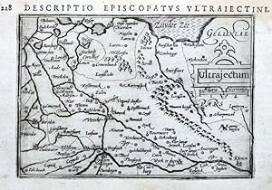 Antique Map UTRECHT, NETHERLANDS, P.BERTIUS original miniature 1606