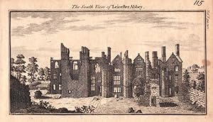 LEICESTERSHIRE LEICESTER ABBEY Original Antique Copper Engraved Print 1770
