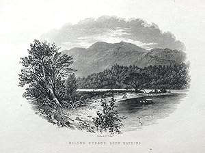 SCOTLAND SILVER STRAND LOCH KATRINE Original Steel Engraved Antique Print c1870