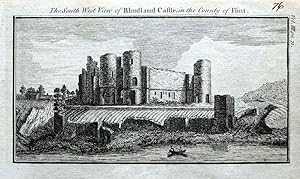 WALES RHUDDLAN CASTLE DENBIGHSHIRE Original Antique Copper Engraved Print 1770