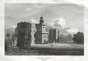 BRUCE CASTLE LORDSHIP LANE TOTTENHAM LONDON Original Antique Print 1815