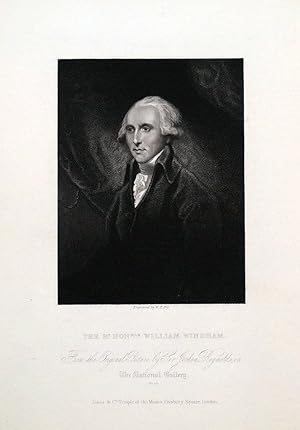 WILLIAM WINDHAM, British politician, original antique portrait print c1830