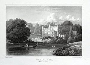 WELCOMBE HOUSE, STRATFORD ON AVON, WARWICKSHIRE original antique print 1820