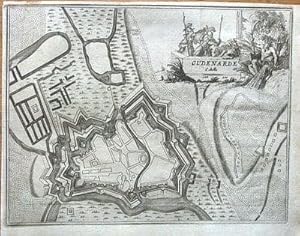 FLANDERS,BELGIUM, OUDENARDE, Francois Foppen Antique Fortified Town Map 1720