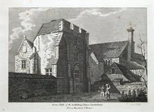 ARCHBISHOP'S PALACE, CANTERBURY, KENT Original antique print 1784