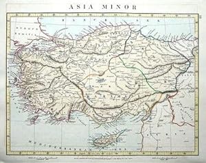 Antique Map ASIA MINOR, ANATOLIA, TURKEY, CYPRUS, Arrowsmith 1828