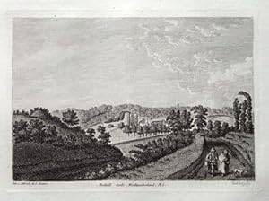 BOTHAL CASTLE, NORTHUMBERLAND antique print 1784