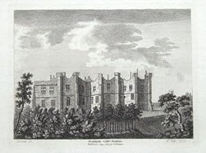 BRANCEPETH CASTLE, DURHAM Original antique print 1783