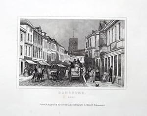 DARTFORD , HIGH STREET, KENT Antique Print c1840