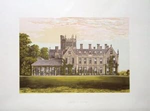 DORSET,MELBURY HOUSE,EVERSHOT Antique Print c1870