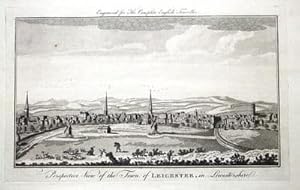 LEICESTER PANORAMA, Nat.Spencer,Complete English Traveller Antique Print c1771