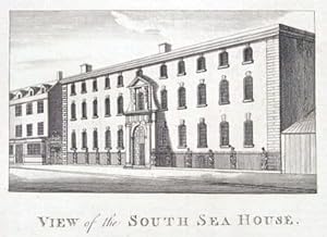 LONDON, SOUTH SEA HOUSE,THREADNEEDLE antique print 1776