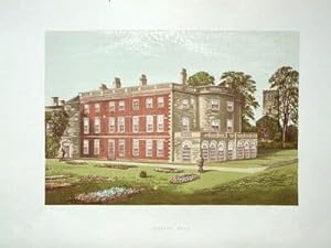 NOTTINGHAMSHIRE, CLIFTON HALL Antique Print c1870