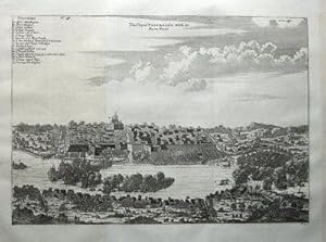 PALEMBANG, SUMATRA, INDONESIA, J.CHURCHILL original antique print 1744.