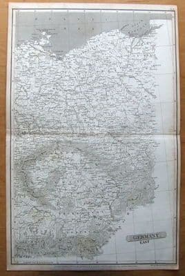 Antique Map POLAND, EAST GERMANY Arrowsmith Original 1807
