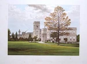 STOWLANGTOFT HALL, SUFFOLK antique print c1880