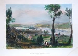 USA, NEW YORK, MOUNT IDA, TROY, Hand Coloured Antique Print 1838