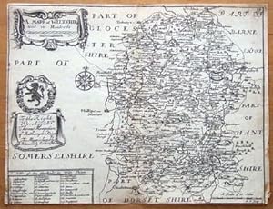 Antique Map WILTSHIRE Richard Blome, T.Bakewell original c1735