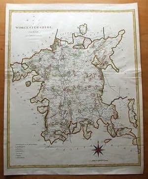 Antique Map WORCESTERSHIRE, Large Cary c1800