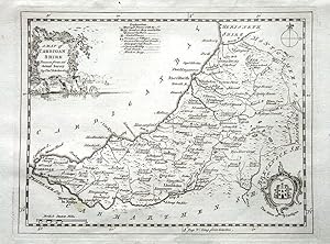 Antique Map CARDIGANSHIRE, WALES, T.Kitchin, England Displayed 1769