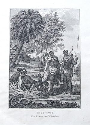 SOUTH AFRICA, KHOIKHOI, KHOEKHOE NATIVES, Cooke Original Antique Print 1807