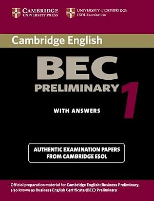 Seller image for Cambridge BEC Preliminary: Practice Tests from the University of Cambridge Local Examinations Syndicate (Paperback or Softback) for sale by BargainBookStores