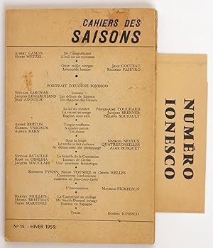 Cahiers des saisons, n° 15, hiver 1959 : Portrait d'Eugène Ionesco