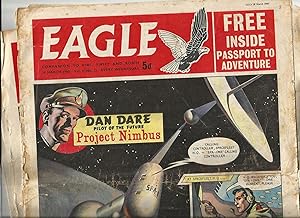 13 Eagle Comic Front Pages Only of Dan Dare Story on Both Sides,Various Dates 19 March-27 August ...