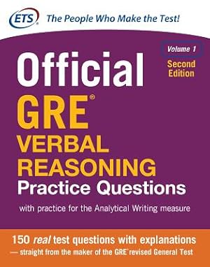 Seller image for Official GRE Verbal Reasoning Practice Questions, Second Edition, Volume 1 (Paperback or Softback) for sale by BargainBookStores