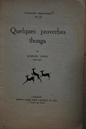 Quelques proverbes thonga