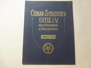 - Oskar Schleicher Greiz i.V. Maschinenfabrik. -- Damast-Jaquard-Maschine. Original-Modell DM - K...