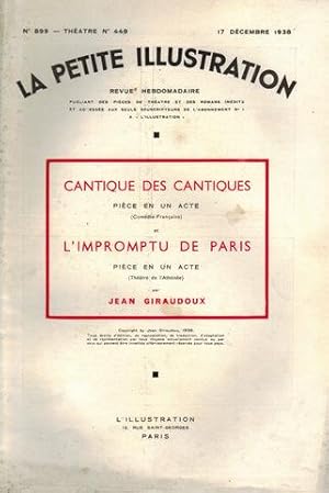 Cantique des cantiques - L`impromtu de Paris. Dans: "La petite illustration. Revue hebdomadaire" ...