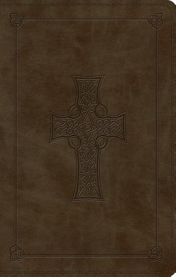 Bild des Verkufers fr Large Print Value Thinline Bible-ESV-Cross Design (Leather / Fine Binding) zum Verkauf von BargainBookStores