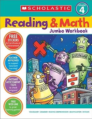 Image du vendeur pour Reading & Math Jumbo Workbook: Grade 4 (Paperback or Softback) mis en vente par BargainBookStores