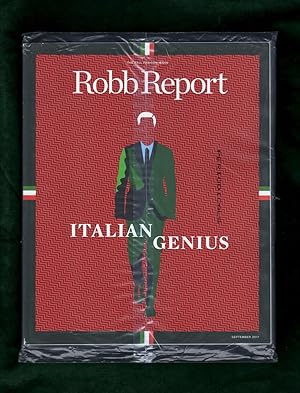 Seller image for Robb Report - Italian Genius. September, 2017. In Publisher's Original Shipping Bag. Ferrari's Stunning Superfast; Italian Street Style; Vintage Alfa Romeo Road Trip; Fall Fashion Issue for sale by Singularity Rare & Fine