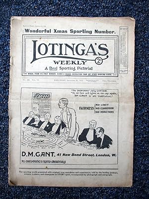 Lotinga's Weekly. No 146. December 21, 1912. Wonderful Xmas Sporting Number.