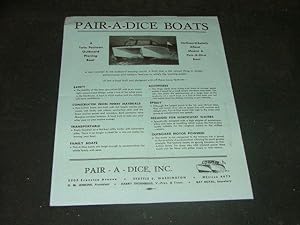 Vintage Pair-A-Dice Boats Single Page Ad Seattle Wash.