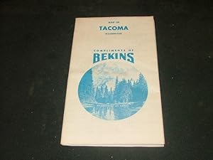 Bekins Moving Co Map of Tacoma Circa 1965 Unused