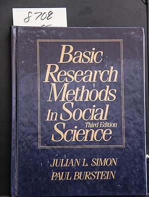 Immagine del venditore per Basic Research Methods in Social Science venduto da Mad Hatter Bookstore