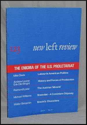 Immagine del venditore per New Left Review, 123 (September-October 1980) : the Enigma of the U. S. Proletariat venduto da Cat's Cradle Books