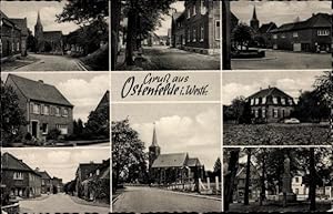 Bild des Verkufers fr Ansichtskarte / Postkarte Ostenfelde Ennigerloh Westfalen, Stadtansichten, Kirche, Denkmal zum Verkauf von akpool GmbH