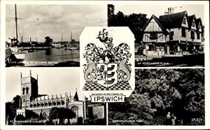 Wappen Ansichtskarte / Postkarte Ipswich East of England, River Orwell, St. Margarets Plain, Chri...