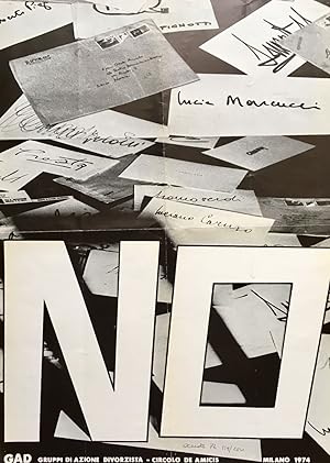 Bild des Verkufers fr Manifesto GAD - Gruppi di Azione Divorzista, Milano 1974 zum Verkauf von Studio Bibliografico Marini