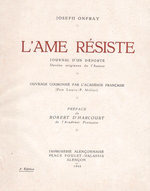 L'âme résiste - journal d'un déporté -