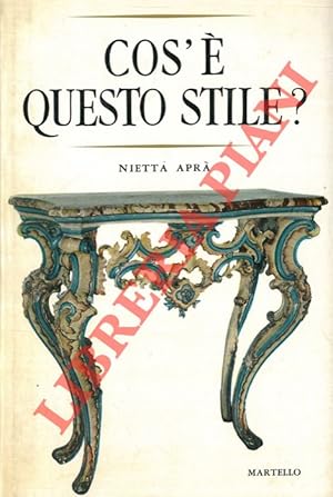 Immagine del venditore per Cos' questo stile ? venduto da Libreria Piani