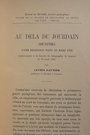 Seller image for Au del du jourdain. Souvenirs d'une excursion faite en mars 1894 for sale by ShepherdsBook