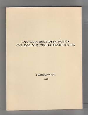 Seller image for Anlisis de procesos barinicos con modelos de quarks constituyentes. for sale by Librera El Crabo