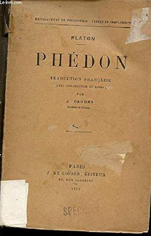 Seller image for Phedon - Platon / Baccalaureat De Philosophie : Textes Et Complements. for sale by JLG_livres anciens et modernes