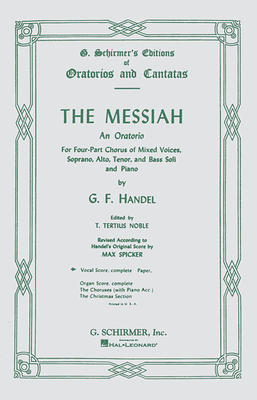 Imagen del vendedor de The Messiah: An Oratorio Complete Vocal Score (Paperback or Softback) a la venta por BargainBookStores