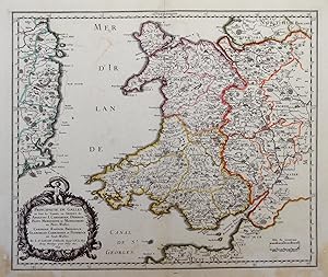 Principauté de Galles: ou sont les Comtés, ou Shiries de Anglesey I. Carnarvan, Denbigh, Flint, M...